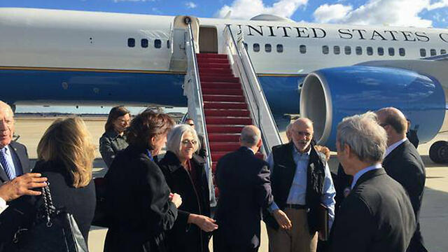 Gross touches ground in US (Photo: AP)