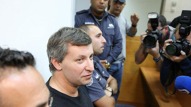 Stas Misezhnikov at his remand hearing. (Photo: Yaron Brener) (צילום: ירון ברנר) Stas Misezhnikov at his remand hearing. (Photo: Yaron Brener)