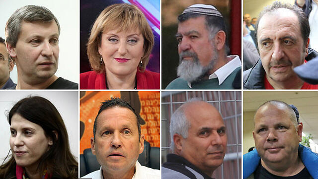 The suspects involved in the Yisrael Beytenu investigation (צילום: ירון ברנר, מוטי קמחי, עוז מועלם, עטא עוויסאת, אבי מועלם) The suspects involved in the Yisrael Beytenu investigation