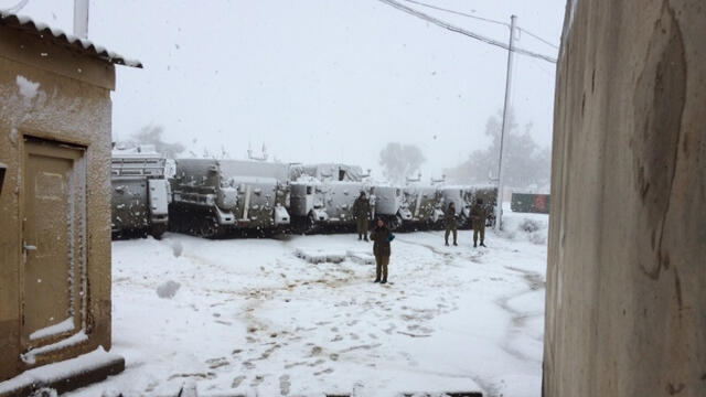 Snow on Golan ski site (Photo: Omri Peles)