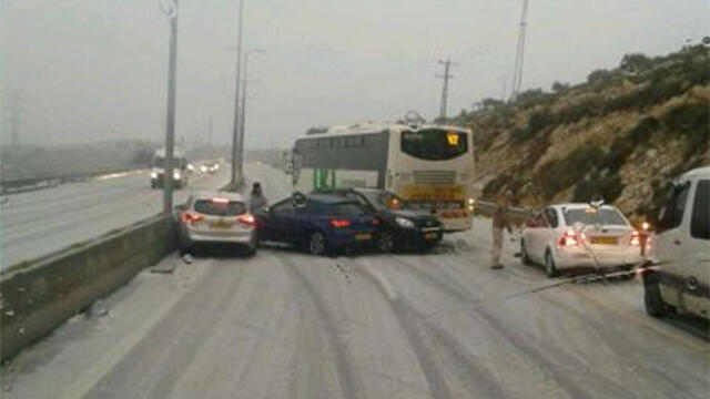 Ice on 443 leads to crash. 