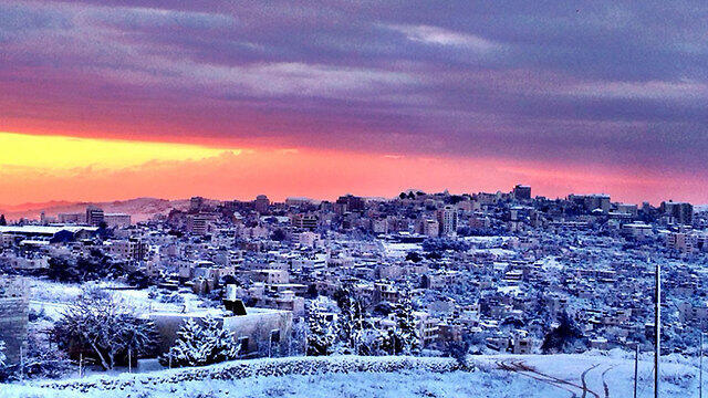 Snow over Beit Jala near Hebron (Photo: Dafna Sulimani) (צילום: דפנה סולימני ) Snow over Beit Jala near Hebron (Photo: Dafna Sulimani)