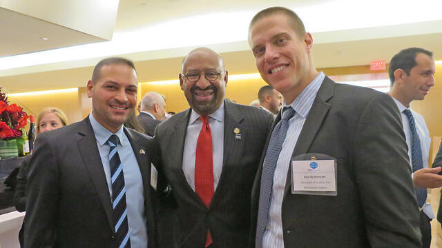 Mayor Nutter and Strohmyer (left) and his partner Ben-Joseph.