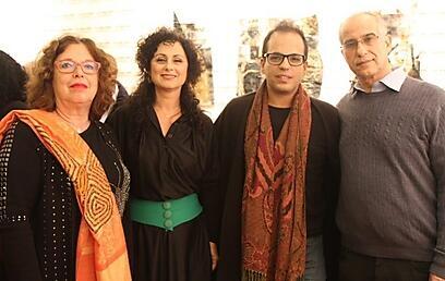 Hachkar, second right, with his Israeli hosts (Photo: Tehila Raanan) (צילום: תהילה רענן) Hachkar, second right, with his Israeli hosts (Photo: Tehila Raanan)