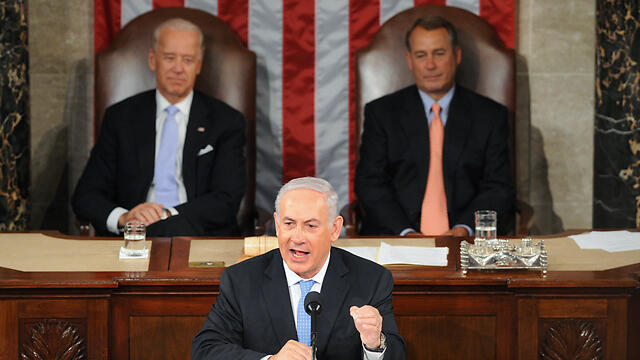 Netanyahu giving his prior speech to Congress in 2011. (Photo: AFP)