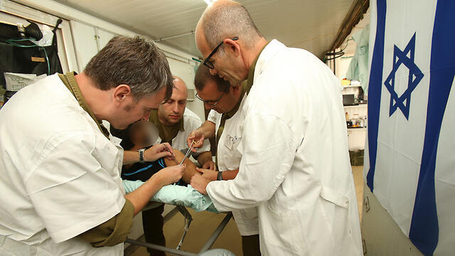 IDF field hospital in Golan Heights (Archive photo: Elad Gershgoren)