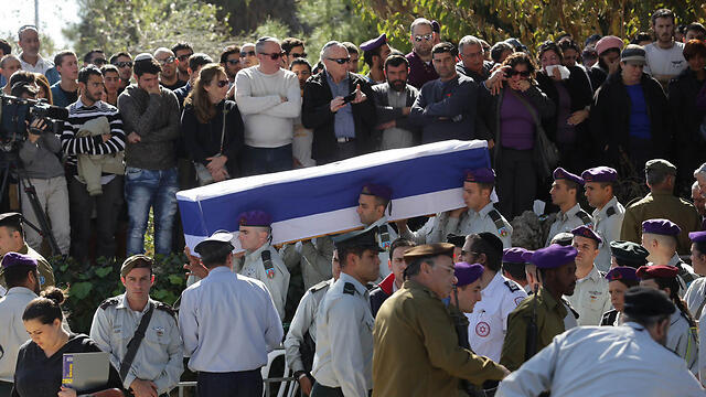 Funeral for Major Yochai Kalangel in Jerusalem (Photo: Ohad Zwigenberg)