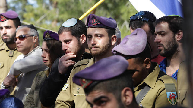 Funeral for Major Yochai Kalangel in Jerusalem (Photo: Ohad Zwigenberg)