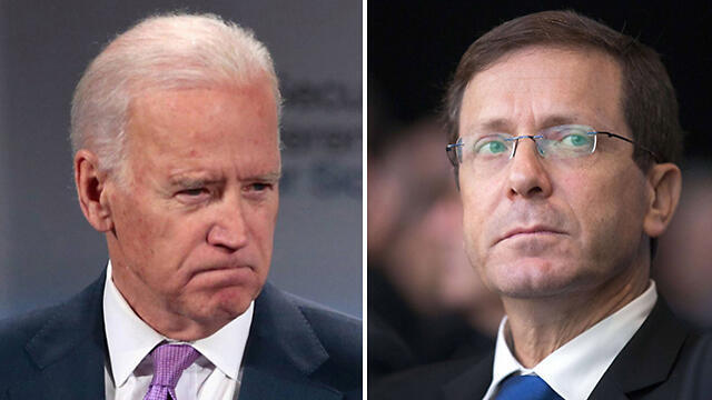 Biden and Herzog. (Photo: Getty Images, AFP) (צילום: gettyimages, AFP) Biden and Herzog. (Photo: Getty Images, AFP)