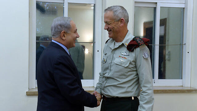 PM Netanyahu and former IDF chief Benny Gantz