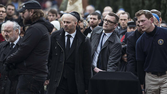 Funeral of Dan Uzan who was shot dead outside Copenhagen synagogue (Photo: AFP) 