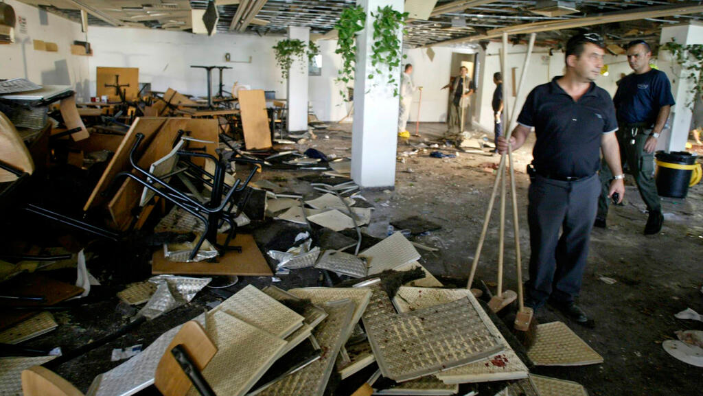 Место теракта в 2002 году в Еврейском университете 