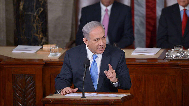 Iran is a threat to the entire world, Netanyahu said in his speech. (Photo: AFP) (צילום: AFP) Iran is a threat to the entire world, Netanyahu said in his speech. (Photo: AFP)