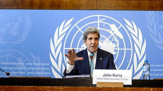 John Kerry speaking in Geneva on Monday (Photo: AFP)