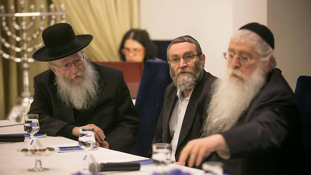 Haredi politicians (Photo: Noam Moskovich)