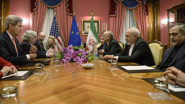 The Iran talks in Switzerland (Photo: AP) (צילום: AP) The Iran talks in Switzerland (Photo: AP)