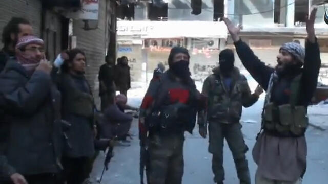 Islamic State fighters in Yarmouknullnull Islamic State fighters in Yarmouk