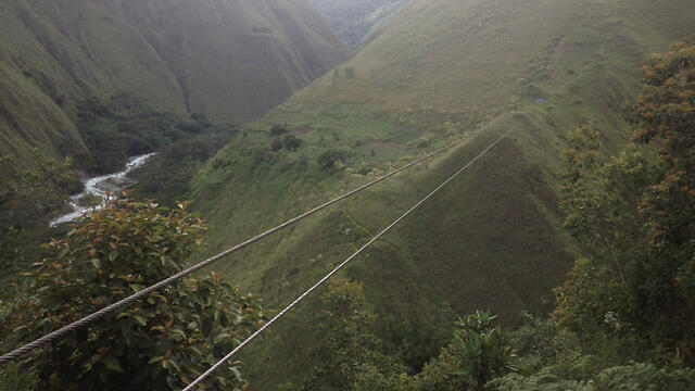 Zip line in Machu Picchunullnull Zip line in Machu Picchu