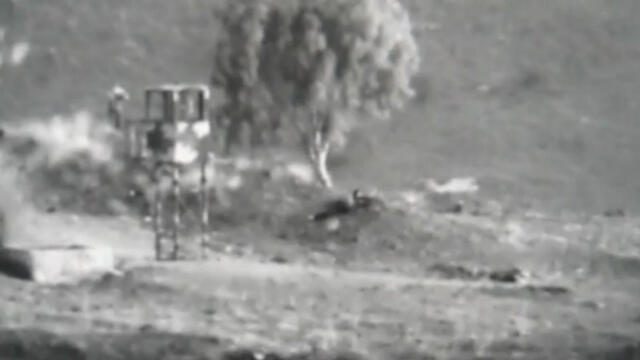 Fighting on the Syrian side of the Golan Heights. 