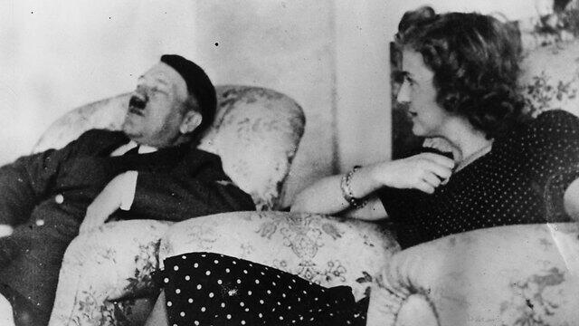 Hitler and his partner, Eva Braun, in 1940