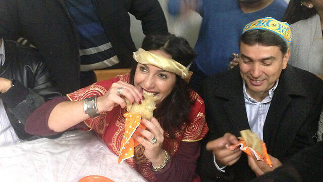 MK Miri Regev with Avitan family in moshav Sde Tzvinullnull MK Miri Regev with Avitan family in moshav Sde Tzvi