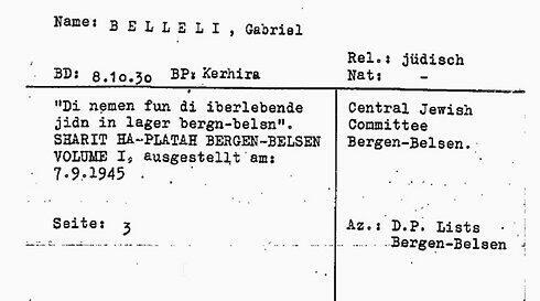 Documentation that Gabriel Bellili survived until the end of the warnullnull Documentation that Gabriel Bellili survived until the end of the war