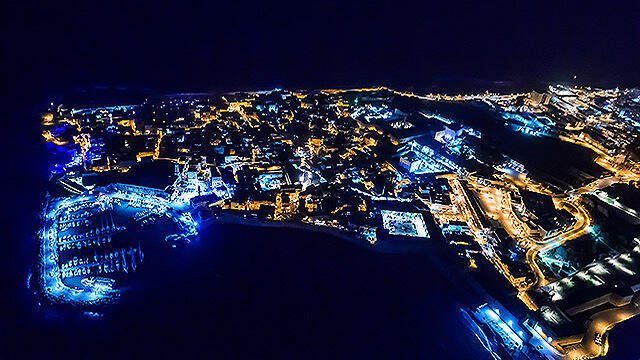 Akko port at night (Photo: Israel Bardugo) (צילום: ישראל ברדוגו ) Akko port at night (Photo: Israel Bardugo)