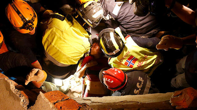 Krishna Kumari saved by Israeli rescue team. (Photo: Reuters)
