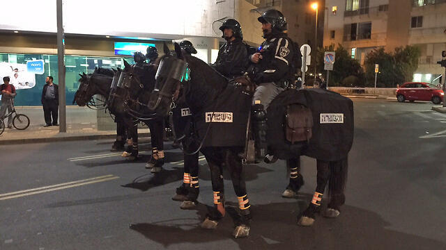 Mounted police units (Photo: Hillel Posek)