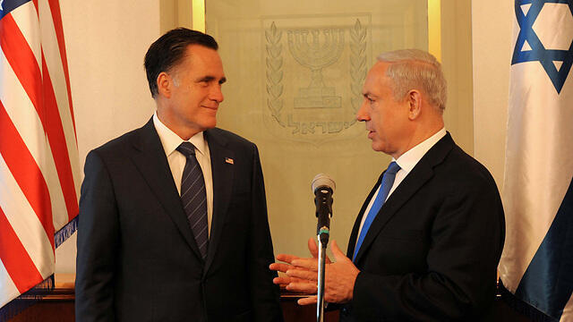 Netanyahu and Romney. Inserting Israel into the 2012 elections failed to make the impact Republicans hoped for. (Photo: Avi Ohayon/GPO) (צילום: אבי אוחיון, לע"מ) Netanyahu and Romney. Inserting Israel into the 2012 elections failed to make the impact Republicans hoped for. (Photo: Avi Ohayon/GPO)