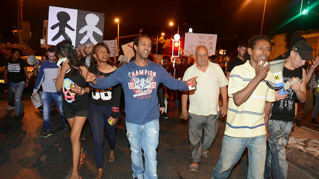 Protest in Haifa (Photo: George Ginsburg)