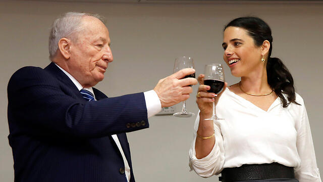 Shaked with Attorney General Yehuda Weinstein (Photo: EPA)