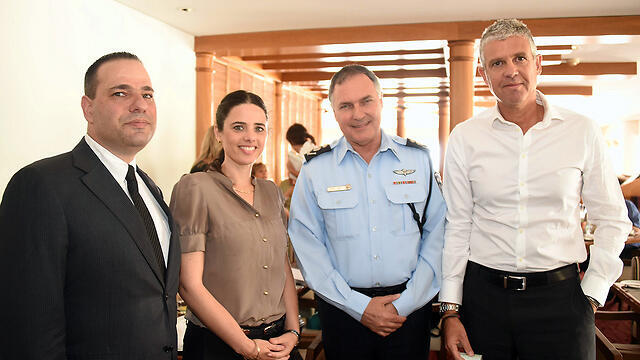Justice Minister Ayelet Shaked with Chief of Police Yohanan Danino and Israel Bar Association officials (Photo: Yair Sagi) (צילום: יאיר שגיא "ידיעות אחרונות") Justice Minister Ayelet Shaked with Chief of Police Yohanan Danino and Israel Bar Association officials (Photo: Yair Sagi)