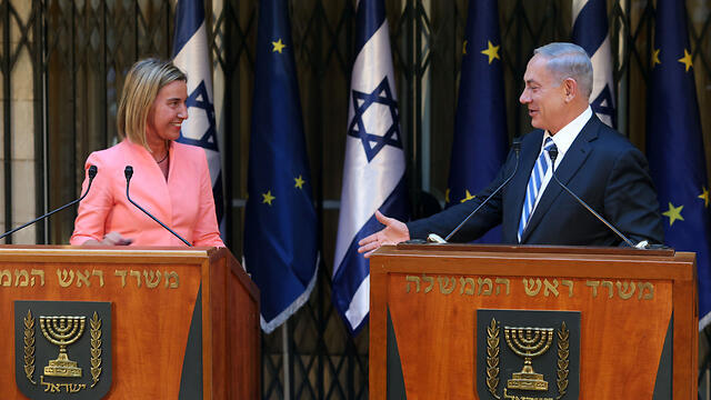 In his latest meeting with Mogherini, Netanyahu suggested what the Arabs had demanded from the very first moment (Photo: Amit Shabi) (צילום: עמית שאבי) In his latest meeting with Mogherini, Netanyahu suggested what the Arabs had demanded from the very first moment (Photo: Amit Shabi)