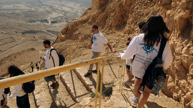 Taglit-Birthright participants at Masada (Photo: Taglit-Birthright PR)