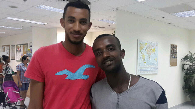 Argawi Tasfa and Chalachew Mekonen. (Photo: Itay Blumenthal) (צילום: איתי בלומנטל) Argawi Tasfa and Chalachew Mekonen. (Photo: Itay Blumenthal)