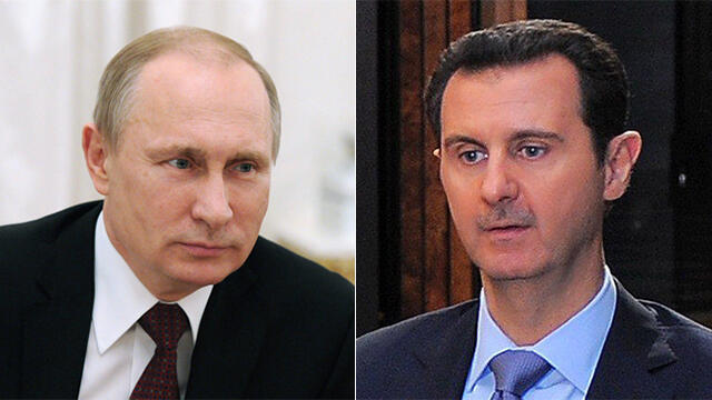 Putin and Assad. Allies no more. (Photos: EPA and AFP)