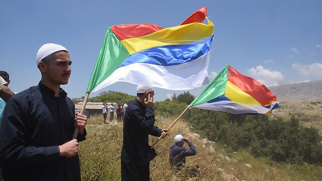 Druze protest in northern Israel. The community members in Lebanon and Israel have stated that if their brothers face an existential danger, they will fight by their side (Photo: Avihu Shapira)