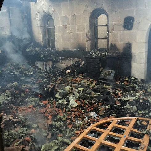 Destruction at the church (Photo: North District Firefighting)