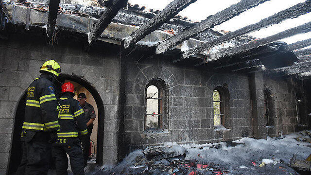 The damage from the arson (Photo: Avihu Shapira)