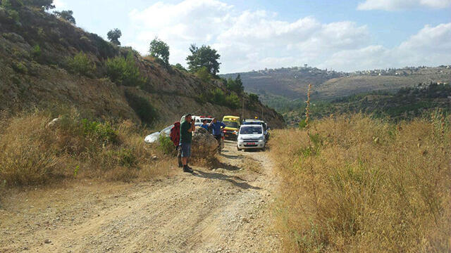 The area of the attack. (Photo: Ehud Amiton/Tazpit News Agency)