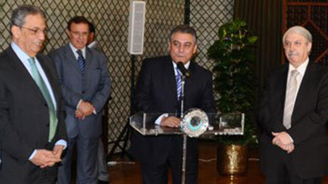 Second from the right, the new Ambassador to Israel