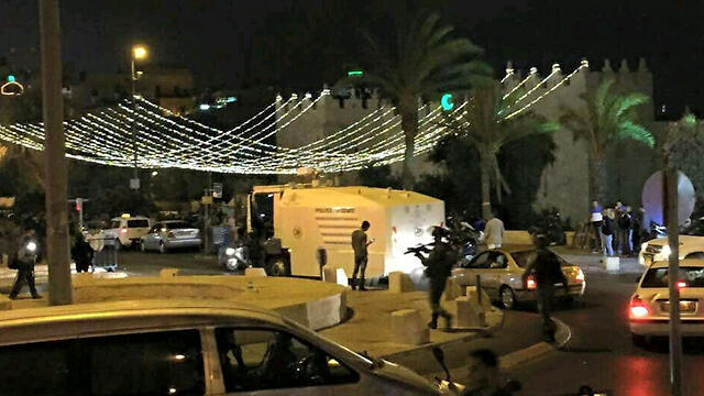 Damascus Gate at the scene of the riots. (Photo: Moshe Mizrahi)