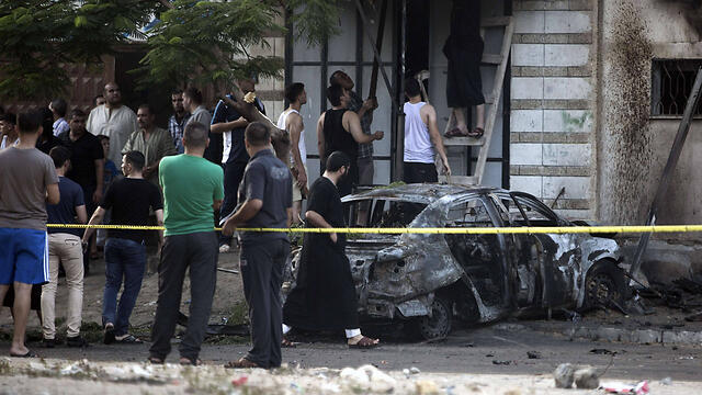 The scene of the explosion (Photo:AFP)