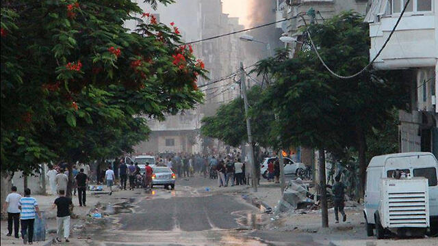 The scene of the explosion (Photo:AFP)