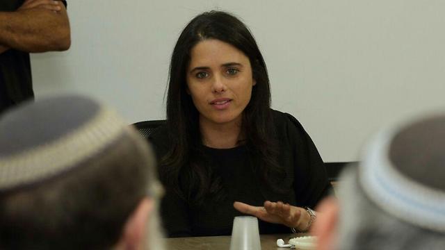 Justice Minister Ayelet Shaked in Beit El (Photo: Hillel Meir of Tazpit) (צילום: הלל מאיר - סוכנות תצפית) Justice Minister Ayelet Shaked in Beit El (Photo: Hillel Meir of Tazpit)
