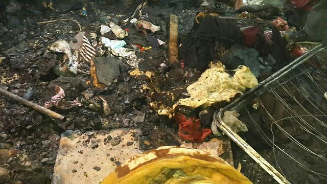 The burnt remains of the Dawabsheh family home (Photo: Mohammad Shinawi)