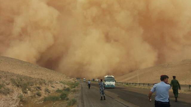 The massive sand storm in Amman