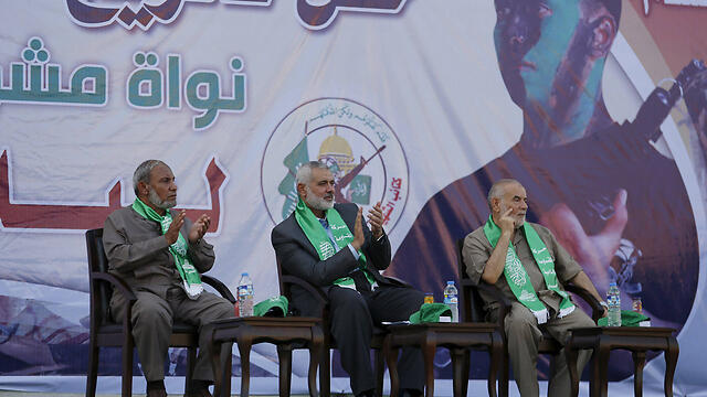 Hamas leaders in Gaza. 'The Israeli interest is a stable Hamas government, as any other alternative won’t be as good for us' (Photo: Reuters) (צילום: רויטרס) Hamas leaders in Gaza. 'The Israeli interest is a stable Hamas government, as any other alternative won’t be as good for us' (Photo: Reuters)