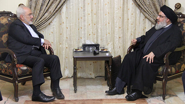 Hezbollah leader Hassan Nasrallah and Iranian Foreign Minister Mohammed Javed Zarif in Beirut (צילום: רויטרס) Hezbollah leader Hassan Nasrallah and Iranian Foreign Minister Mohammed Javed Zarif in Beirut